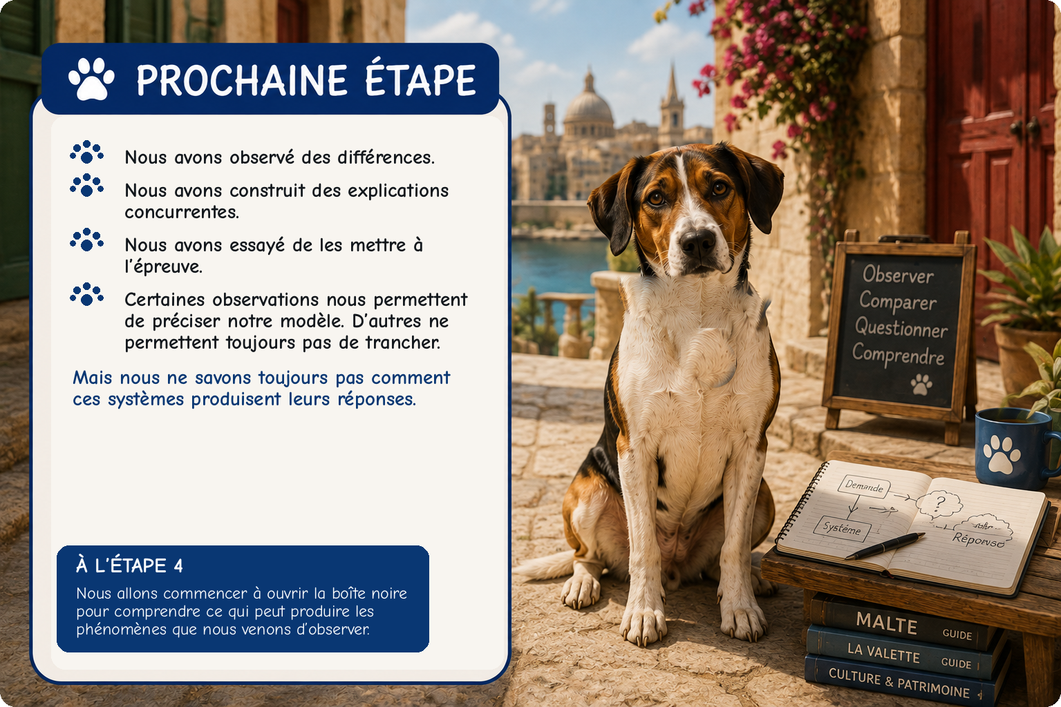 Prochaine étape : ouvrir la boîte noire à l’étape 4 après l’investigation